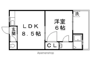 マンションニュー北山【102号室】の間取り