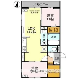 DーROOM鐙【2階】の間取り