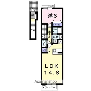 千葉県柏市南逆井3丁目【アパート】の間取り