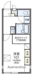 レオパレスプレシオ21C【1階】の間取り