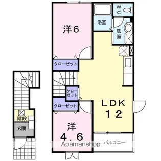 コーポ相澤【2階】の間取り
