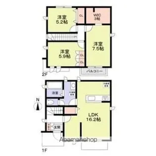 千葉県千葉市稲毛区園生町【一戸建】の間取り