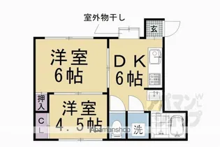 マンション丸高【203号室】の間取り