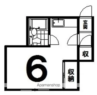 1Rの間取り画像