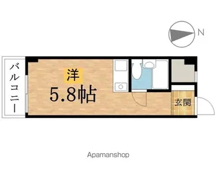 1Rの間取り画像