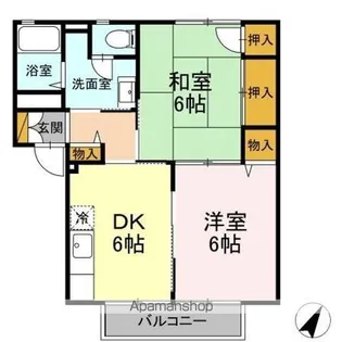 パラシオン庄司 A【2階】の間取り