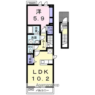 カーサ クオーレⅡ【2階】の間取り