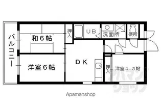 ヒルズシンメイ【405号室】の間取り