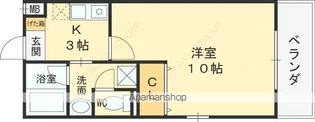 アリスコート菱屋西【1階】の間取り
