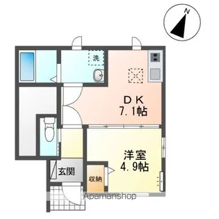 A・TテラスⅡ【1階】の間取り