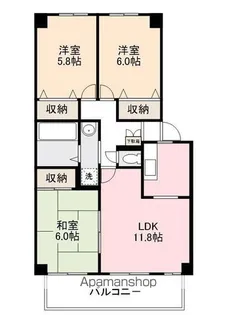 ウイング木太Ⅱ【101号室】の間取り