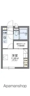レオパレス池州町【206号室】の間取り