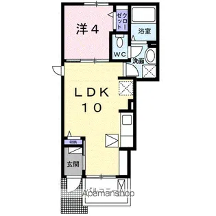 ローレルII【1階】の間取り