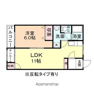WEST HILLS Ⅱ【206号室】の間取り