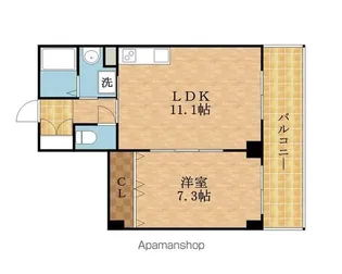グランルージュ城東(旧パルコ城東)【1005号室】の間取り