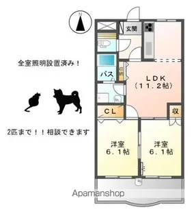 ルミナスハイムⅡ【2階】の間取り