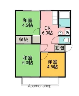 コーポごめんまち【202号室】の間取り