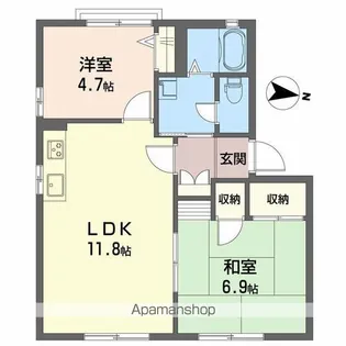 フレグランス竹原 A棟【1階】の間取り