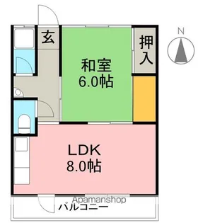 ハイツ高知【3階】の間取り