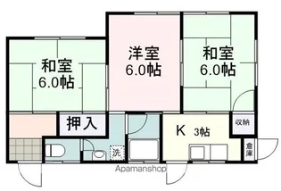 桂山貸家【6号室】の間取り