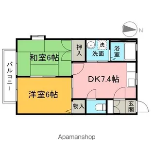プチアネックス【B101号室】の間取り