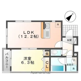 サンライズつくば1番館【102号室】の間取り