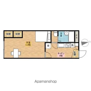 レオパレスネージュ【104号室】の間取り