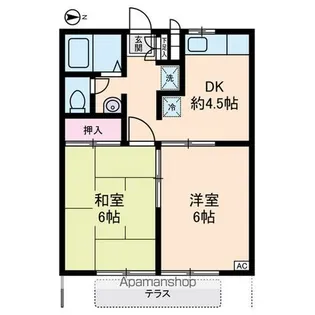 エステートロイヤル8号棟【1階】の間取り