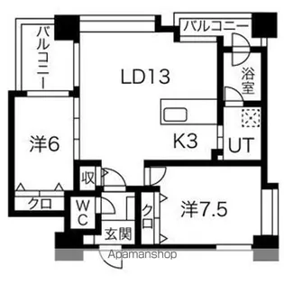 ノヴァ知事公館前【9階】の間取り