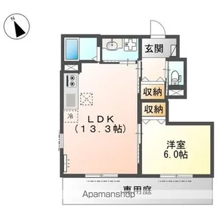 滋賀県東近江市五個荘山本町【アパート】の間取り