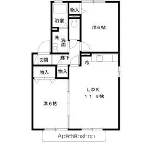 ウィルモア西梶尾 B棟【2階】の間取り