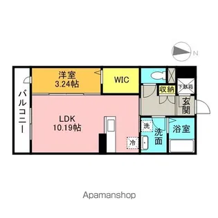 パームコテージⅧ番館【1階】の間取り