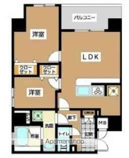 JU TOWER FRONT 北斎ST【6階】の間取り