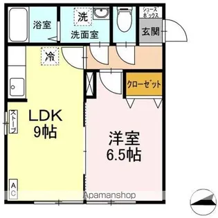 ラ・クレドール城北【B201号室】の間取り
