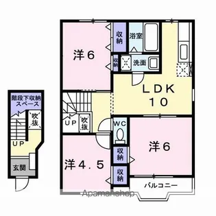 リヴィエールA【2階】の間取り