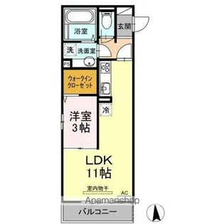 カンパーナ勝山【3階】の間取り