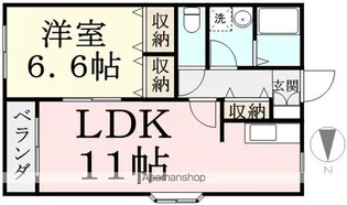 1LDKの間取り画像