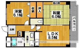 レジデンスコトン【4階】の間取り