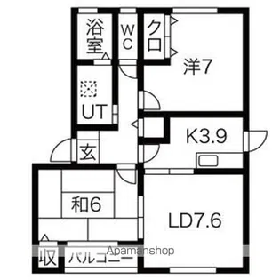 ネオ アーブル I【1階】の間取り