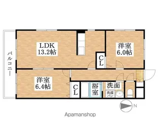 Comfort palace【2階】の間取り