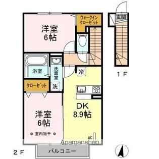 チェリーベルテ【2階】の間取り