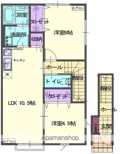 グランピーノ常盤台【205号室】の間取り