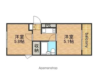 ロマネスク今里【301号室】の間取り