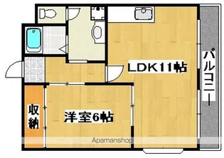 メジェーム住吉【2階】の間取り