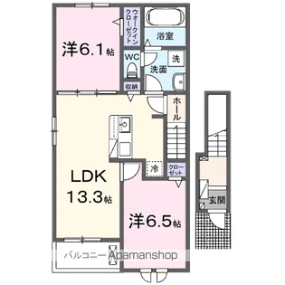 ラ クラルテ A【2階】の間取り