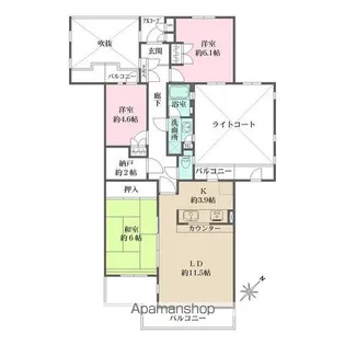 藤和ライブタウン大船1号棟【3階】の間取り