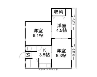 伊庭マンションⅡ【201号室】の間取り