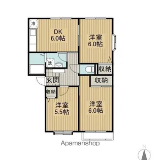サクシード【2階】の間取り