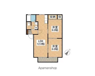 ディアタウンA棟【201号室】の間取り