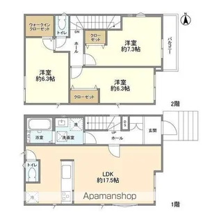 千葉県千葉市若葉区若松台3丁目【一戸建】の間取り